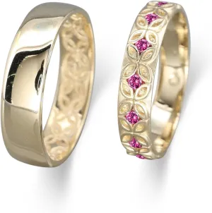 10K 14K 18K Solid Gold Couple Ring Set - 925 Sterling Silver Couple Wedding Rings Set - Anniversary Engagement Valentine's Day Matching Bands Gift for Women and Men - Free Engraving