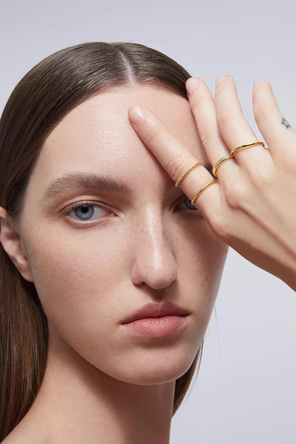 14K Gold Filled Rings Band Rings for Women Thin Gold Ring Plain Statement Band Ring Comfort Fit Size 5 to 10