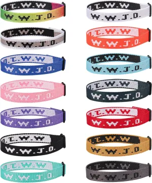 14PCS WWJD Christian Bracelet Pack for Women Men, WWJD Bracelets Bulk Christian Jesus Gifts Adjustable Wristbands - What Would Jesus Do Bracelet