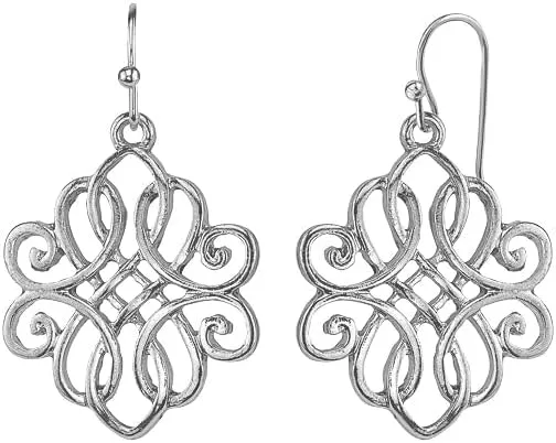 1928 Jewelry Classic Filigree Drop Earrings