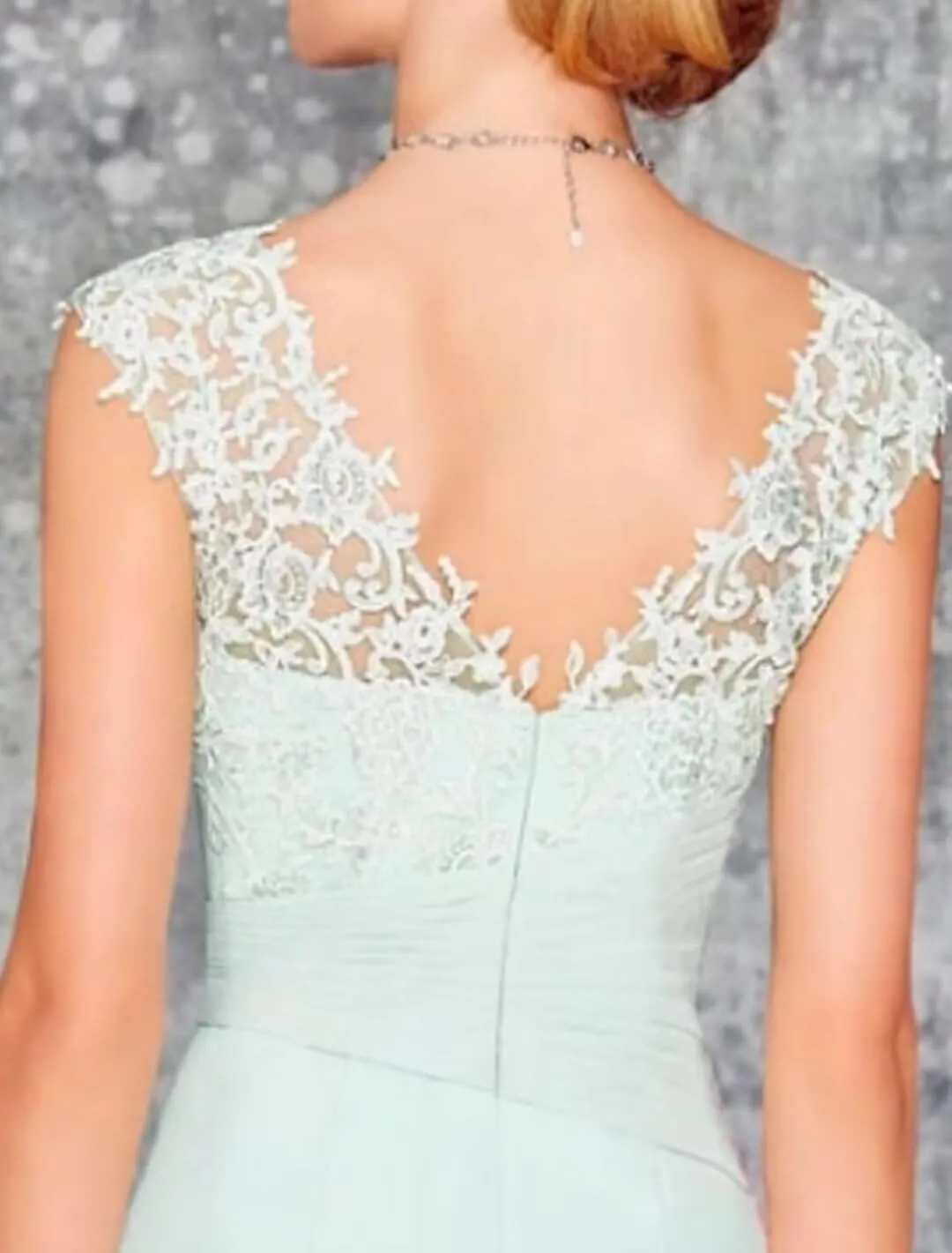 2 Pieces Chiffon Mother of The Bride Dresses with Jacket Long Sleeve Tea Length Lace Formal Evening Gowns PG014