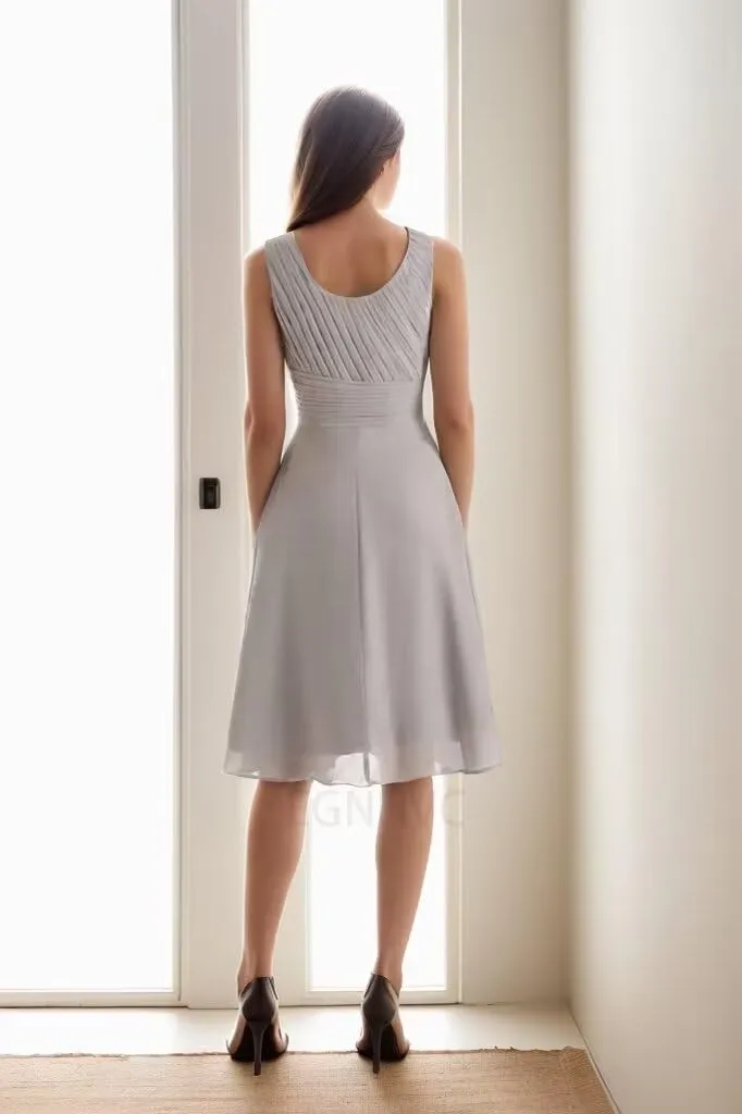 2 Pieces Mother of The Bride Dresses for Wedding Tea Length Chiffon Formal Evening Dresses with Jacket