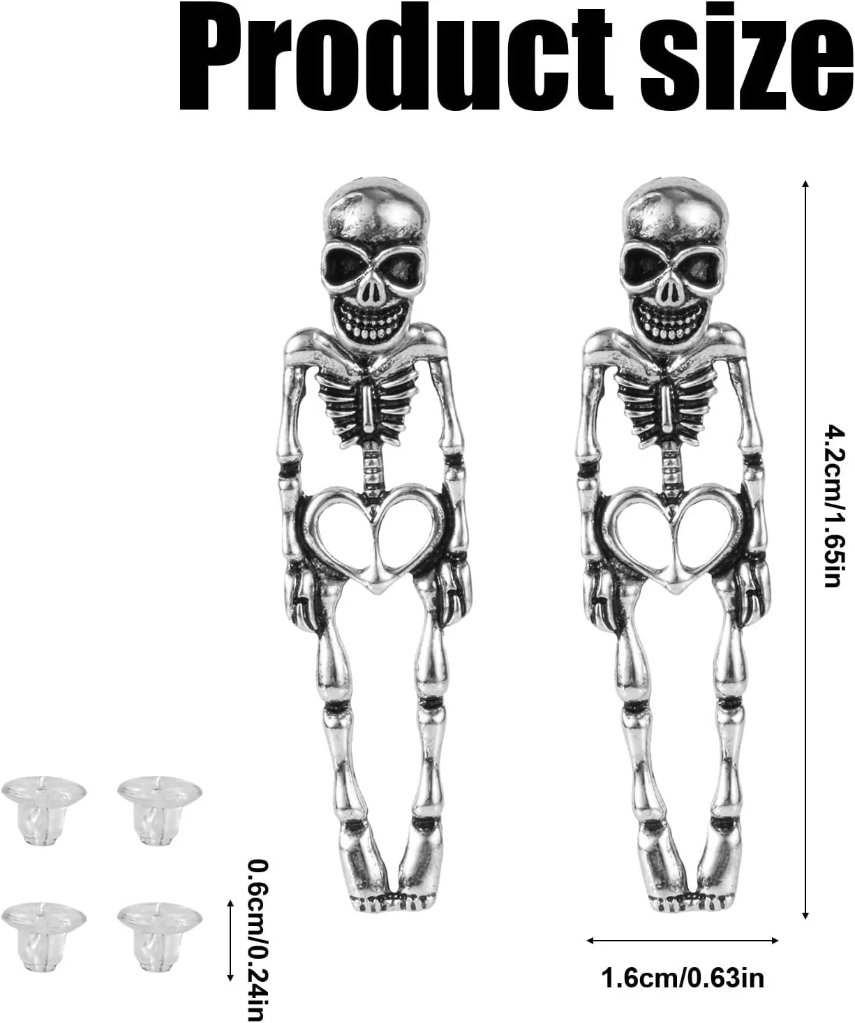 2pcs Halloween Skeleton Earrings, Long Spooky Dangle Drop Earrings Skeleton Dangle Earrings Jointed Skeleton Earrings Halloween Party Gift for Women Girls