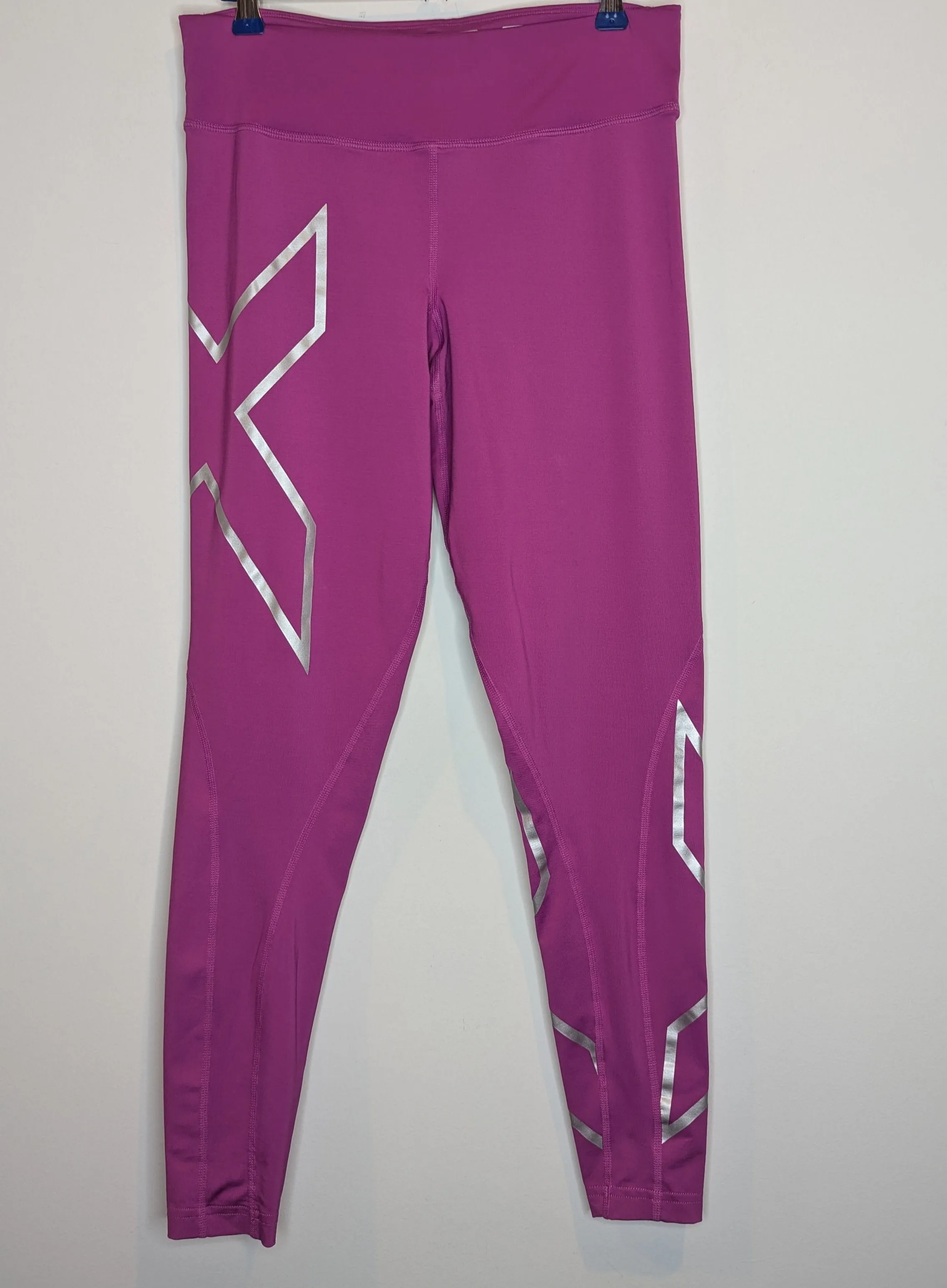 2XU Mid Rise Fuschia Pink Compression Women's Running Tights