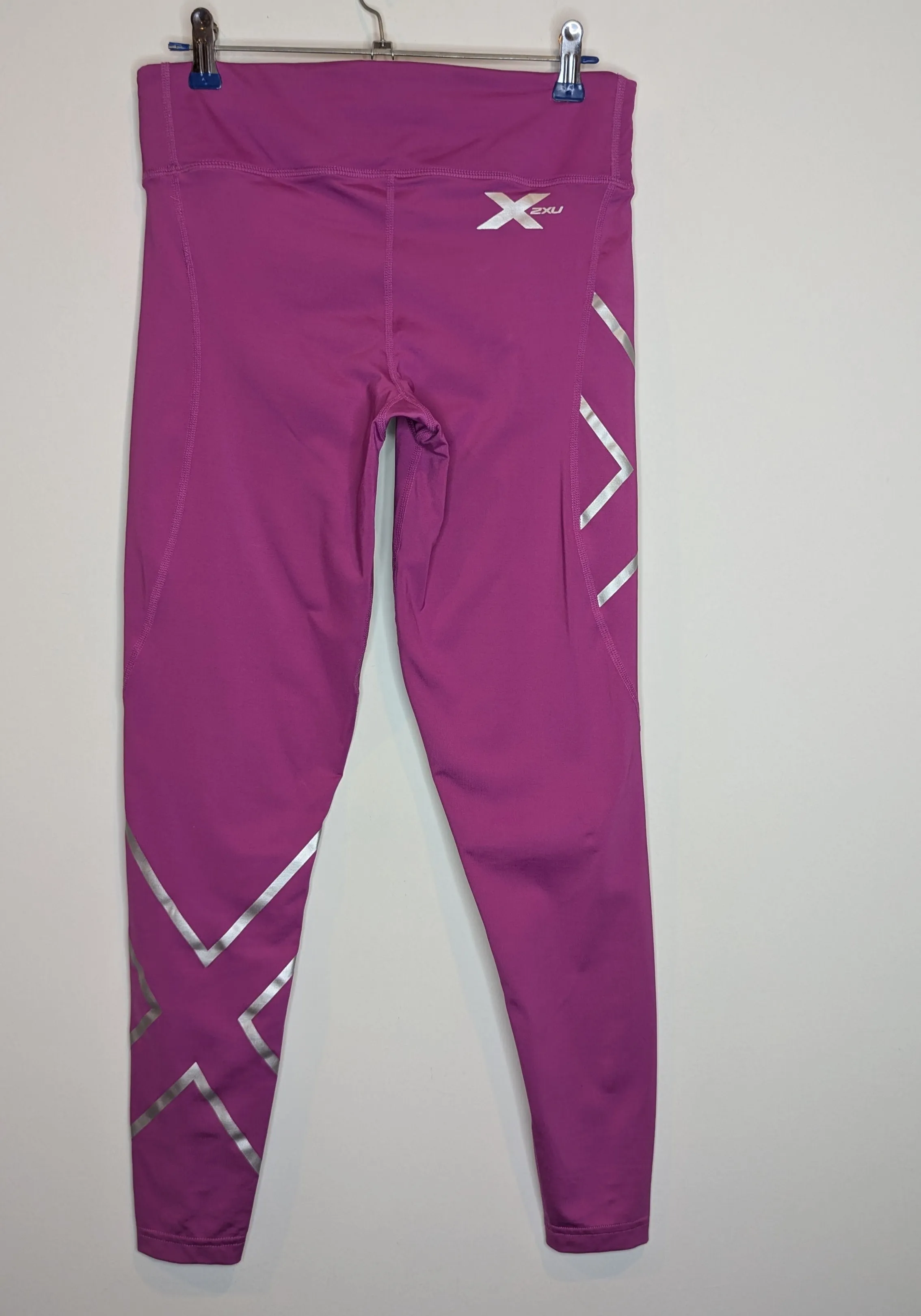 2XU Mid Rise Fuschia Pink Compression Women's Running Tights