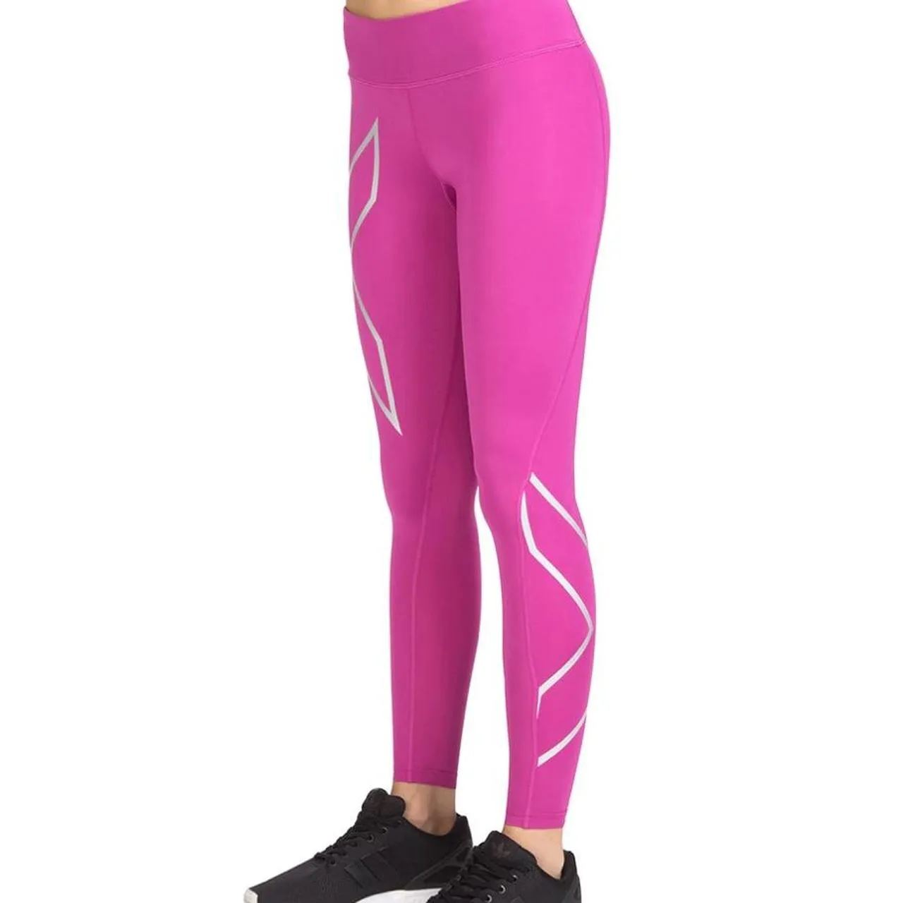 2XU Mid Rise Fuschia Pink Compression Women's Running Tights
