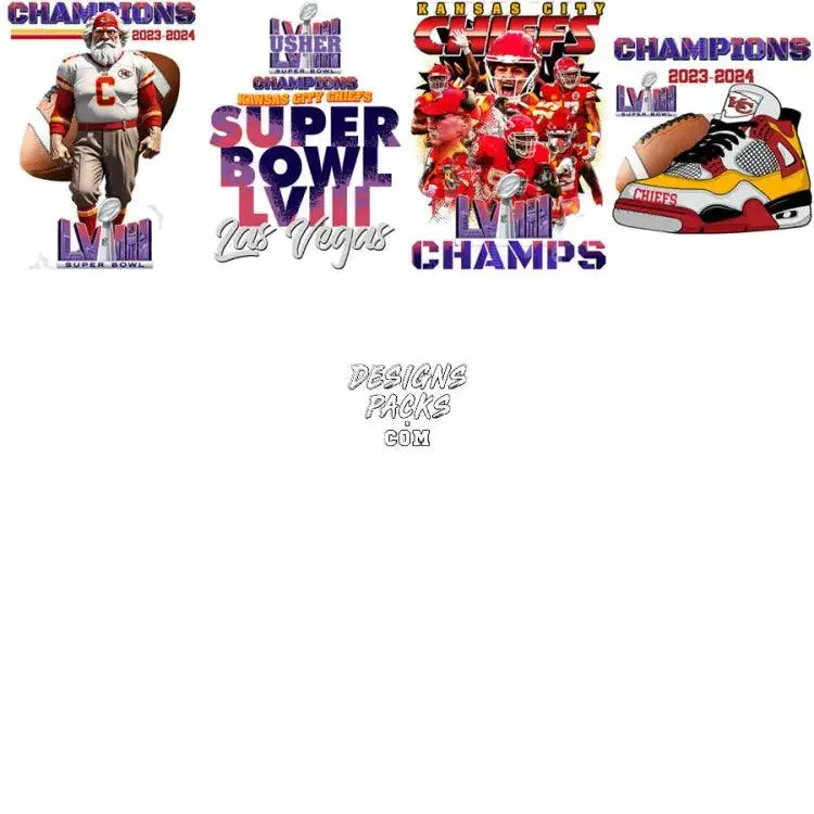 35 Football Kansas City Chiefs Superbowl Champions 2024 Designs Bundle PNG