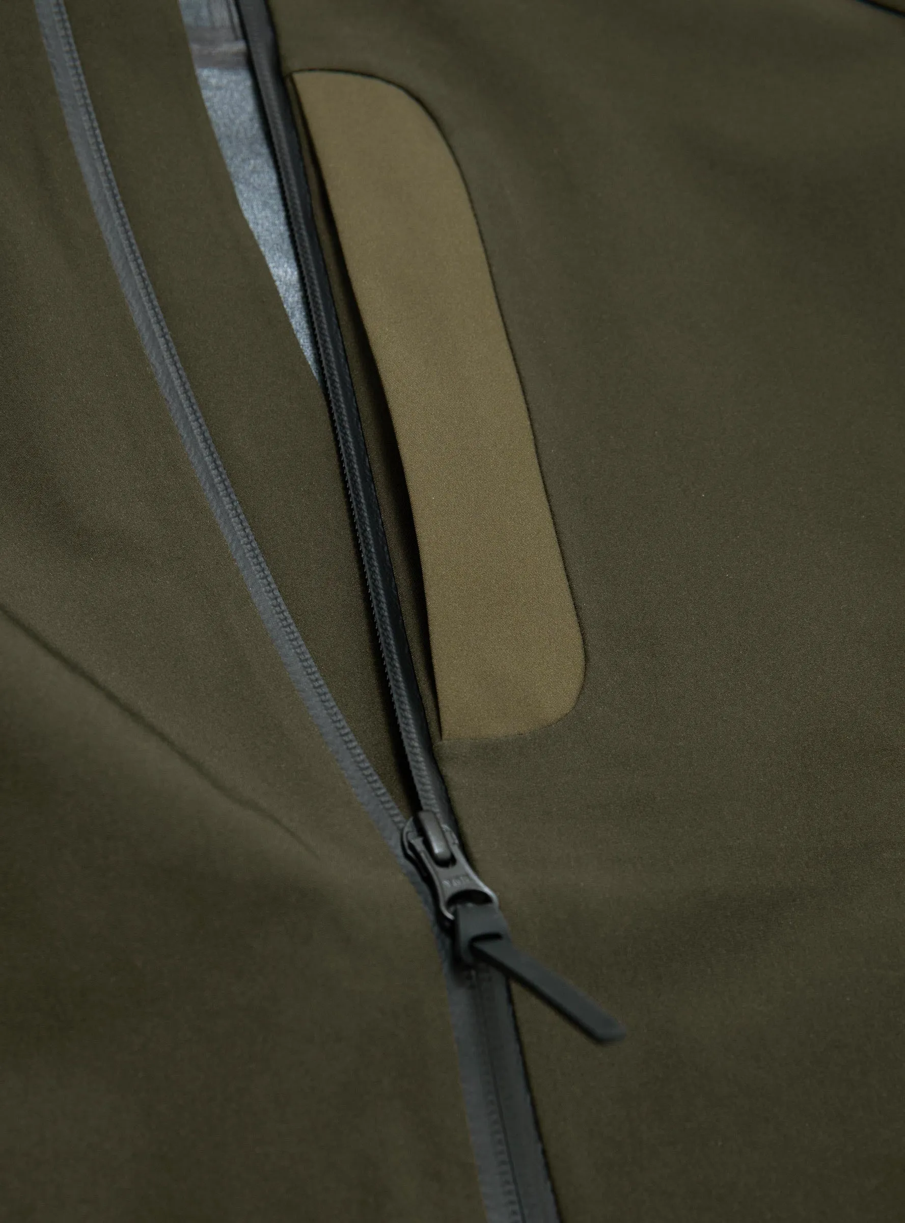 Waterproof 3-Layer Shell Jacket in Moss Green