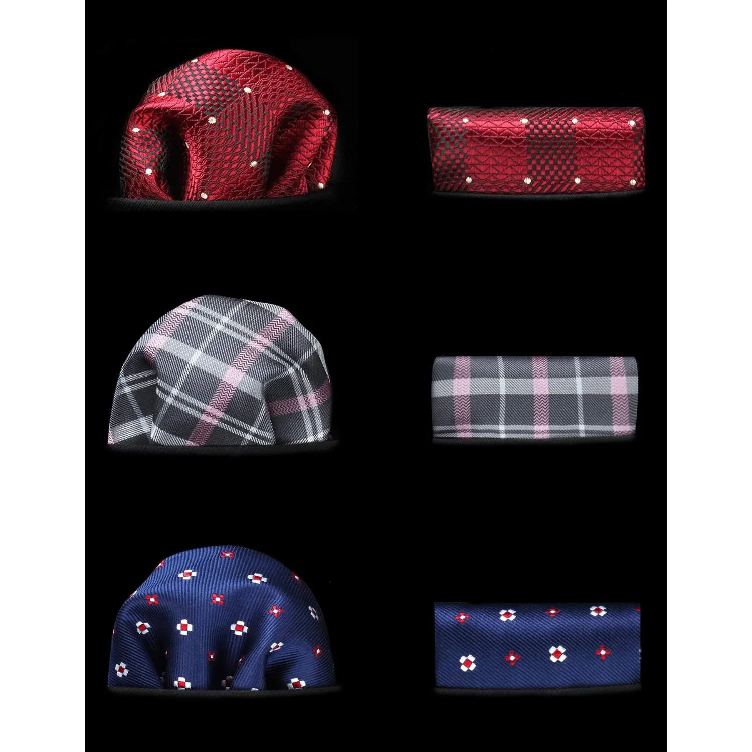3PCS Tie & Pocket Square Set - T3-S1