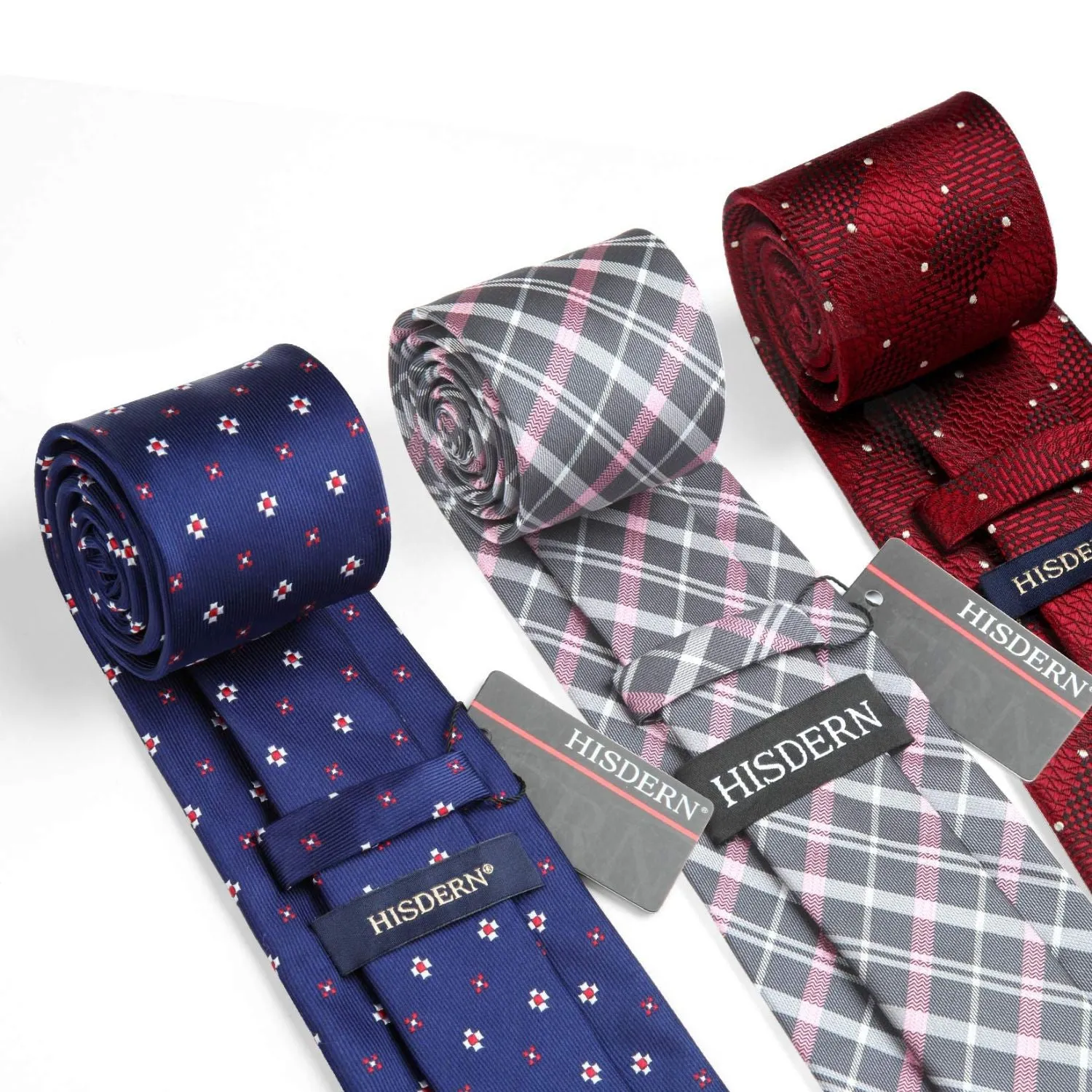 3PCS Tie & Pocket Square Set - T3-S1