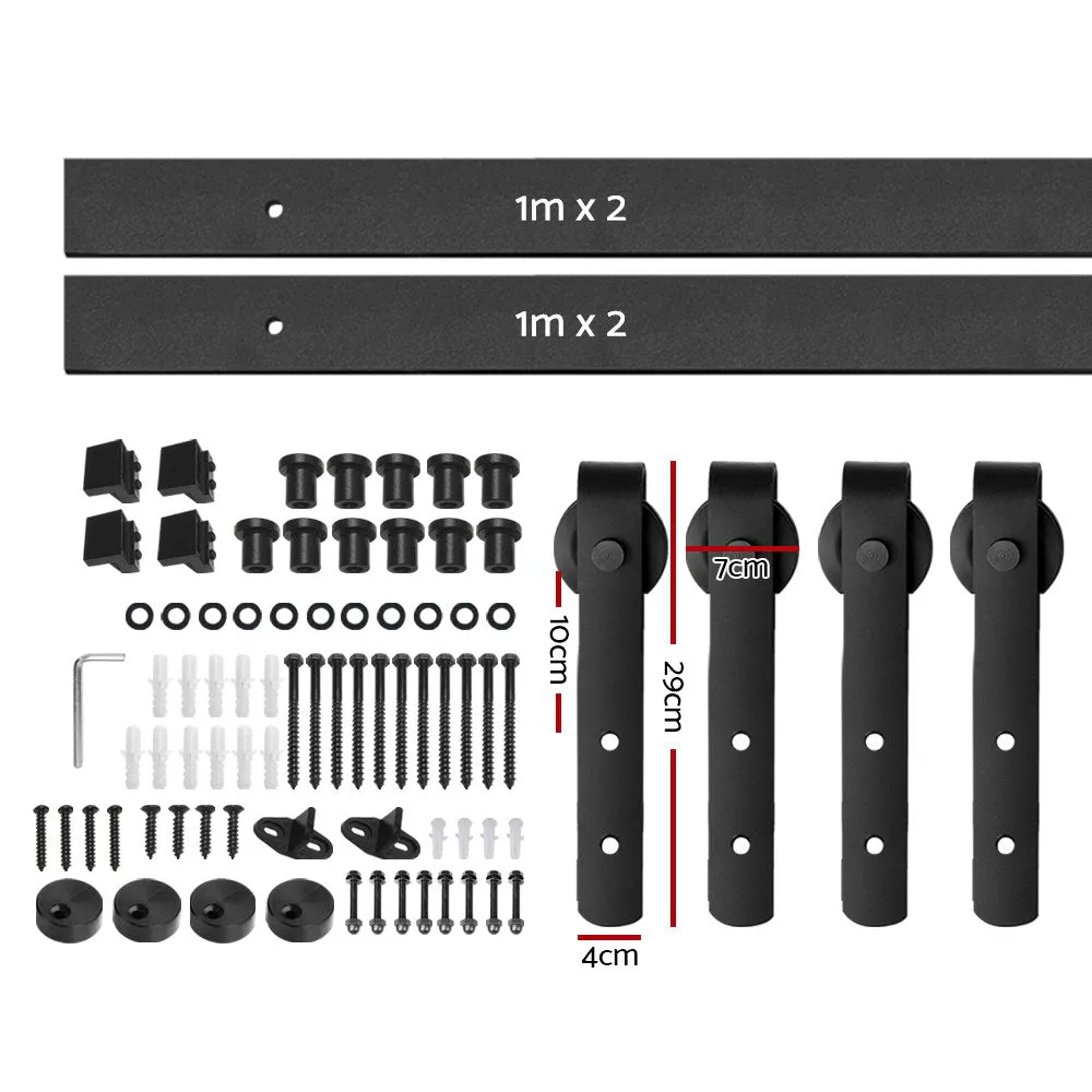 4M Sliding Barn Door Hardware Set, 120kg Capacity - Cefito