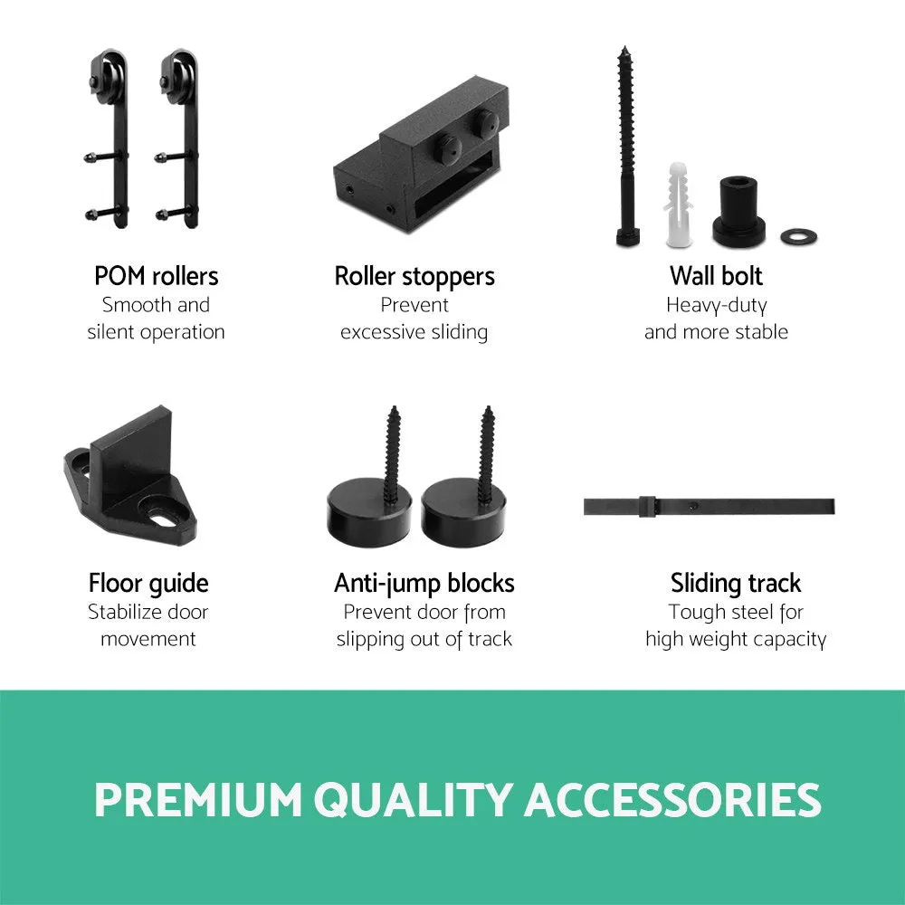 4M Sliding Barn Door Hardware Set, 120kg Capacity - Cefito