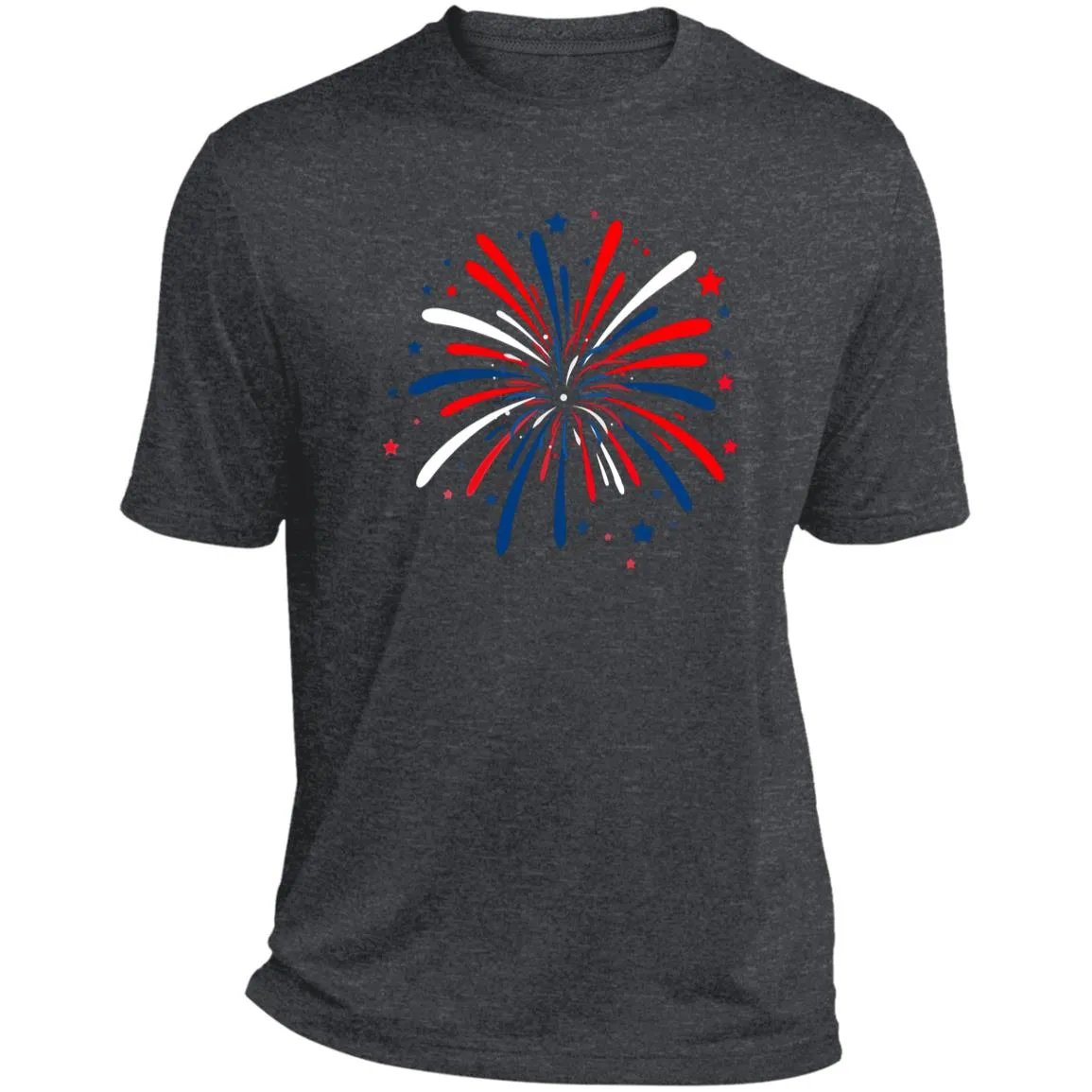 4th of July Firework CLOSEOUT - ST360 Heather Performance Tee