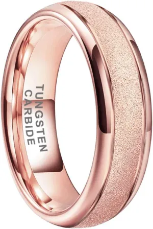 6mm 8mm Black/Gold/Rose Gold/White Tungsten Rings for Men Women Fashion Engagement Wedding Bands Sandblasted Finish I Love You Engraved Comfort Fit