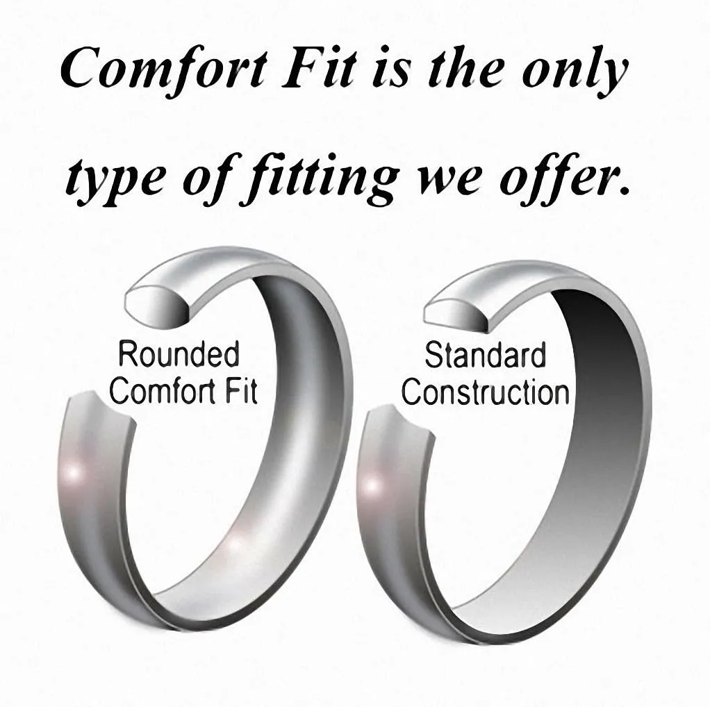 8mm Two Tone Tungsten Wedding Bands Gold Silver Brushed Promise Rings for Him & Her Size 5-14
