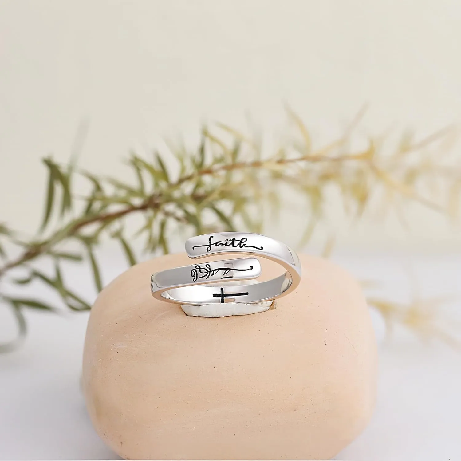 925 Sterling Silver Inspirational Rings for Women Hope Rings Encouragement Jewelry
