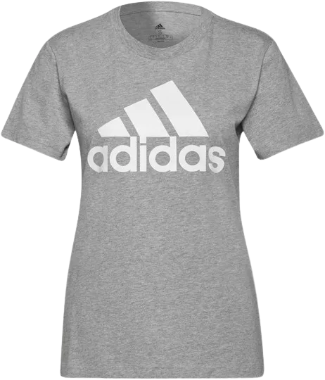 ADIDAS ESSENTIALS LOGO T-SHIRT - WOMENS - GREY/WHITE