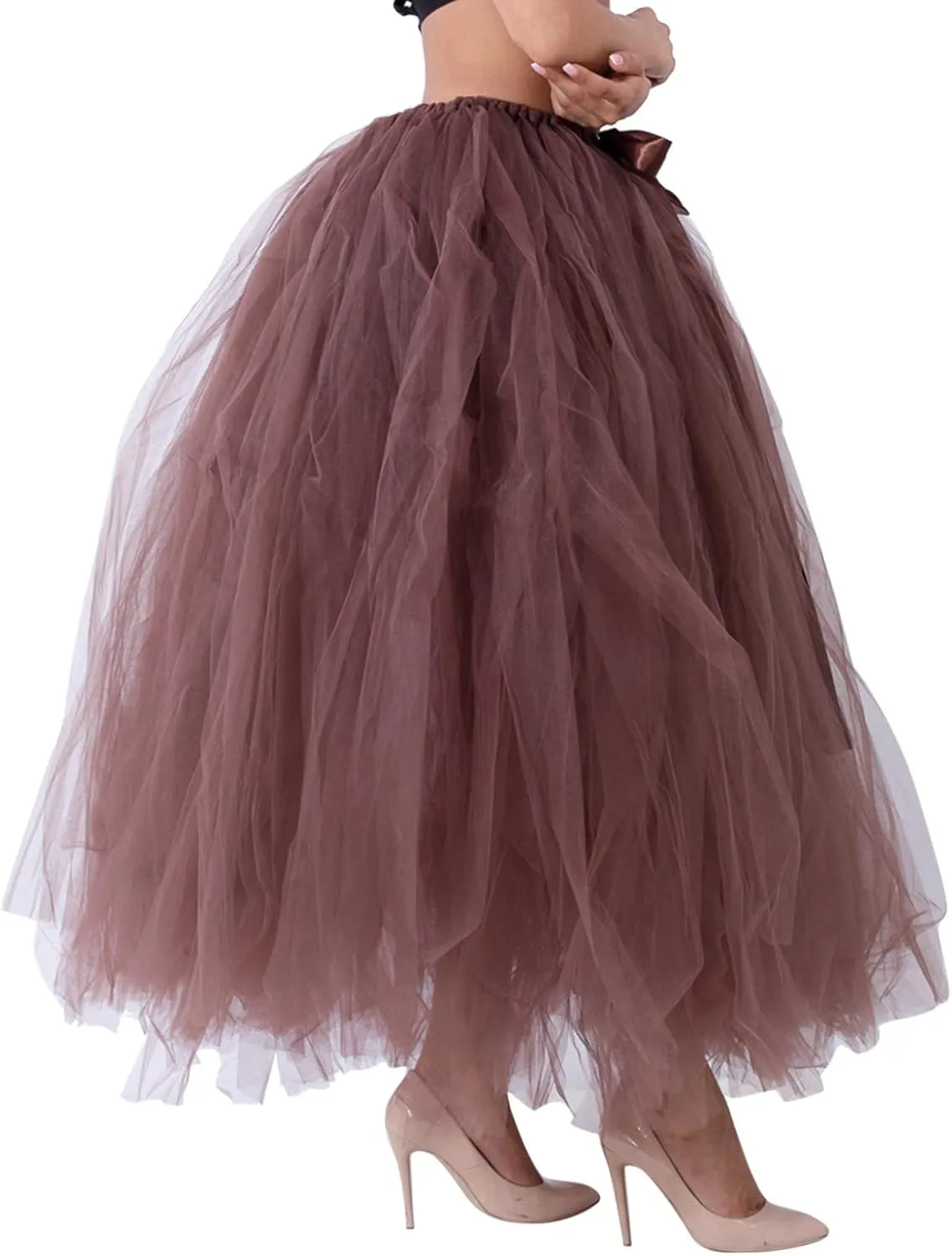 Adult Tutus Skirt for Women Women Fashion Skirts Tulle Tutu Long Skirt Tulle High Waist Skirt Wedding Midi