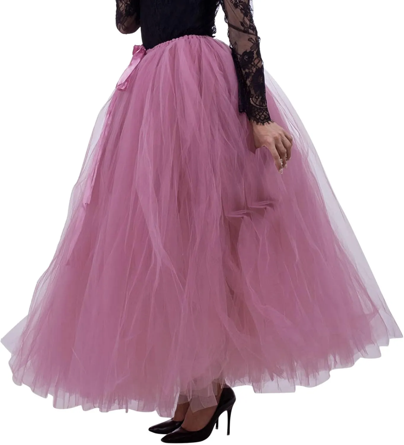 Adult Tutus Skirt for Women Women Fashion Skirts Tulle Tutu Long Skirt Tulle High Waist Skirt Wedding Midi