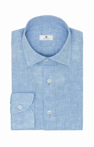 Albini Cornflower Blue Pure Linen Batiste