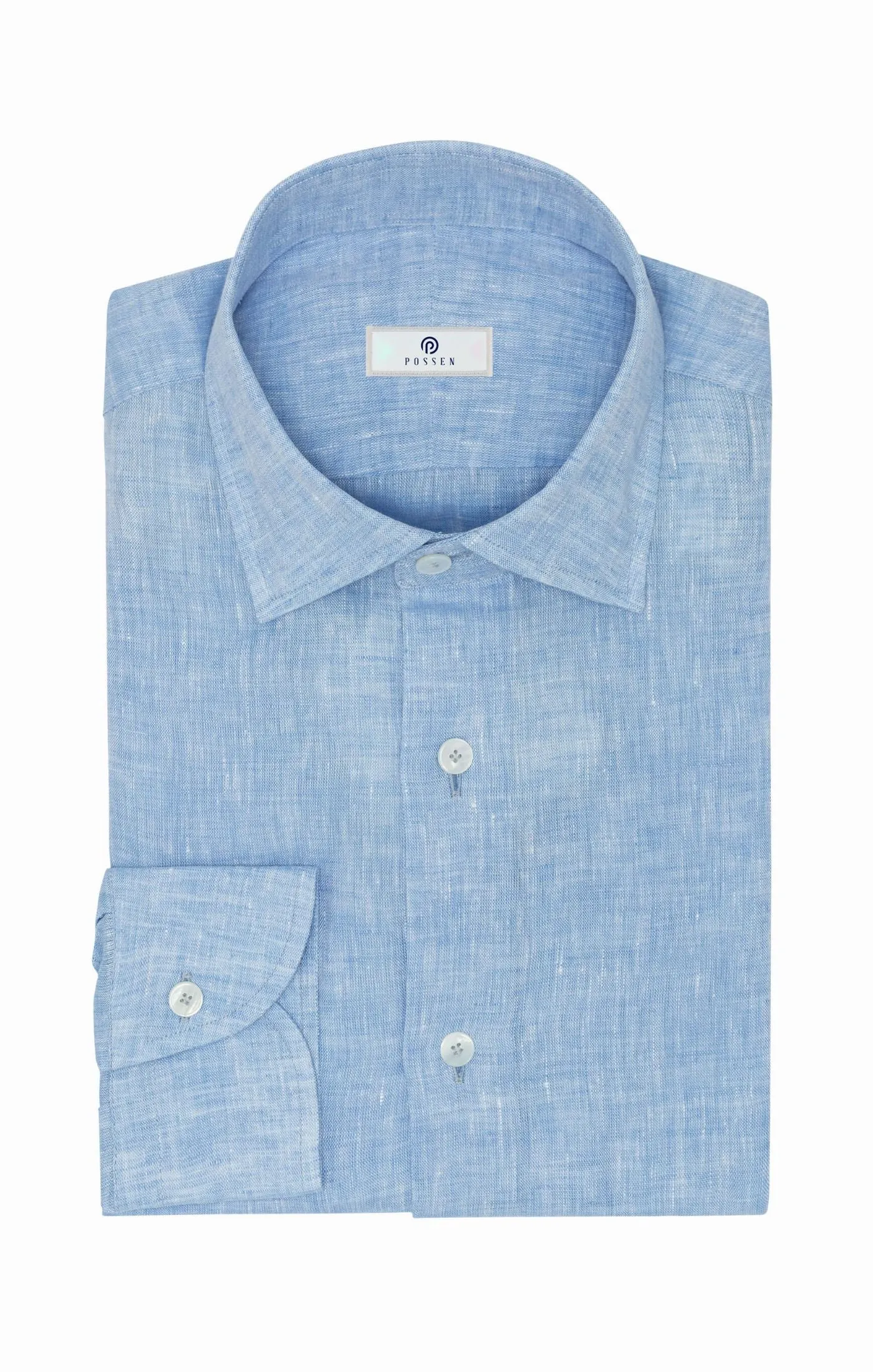 Albini Cornflower Blue Pure Linen Batiste
