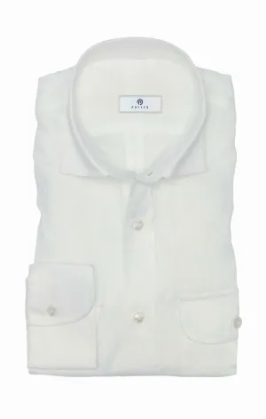 Albini White Pure Linen Batiste