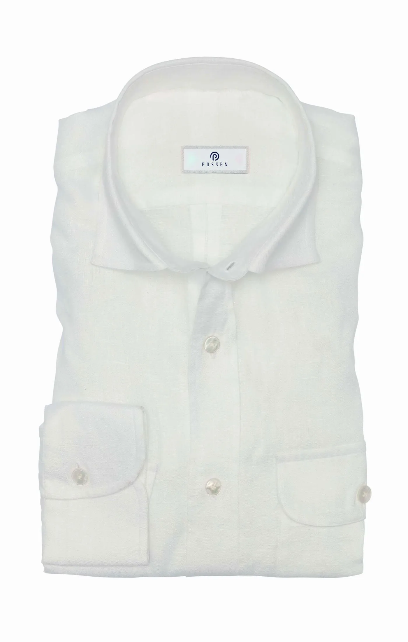 Albini White Pure Linen Batiste