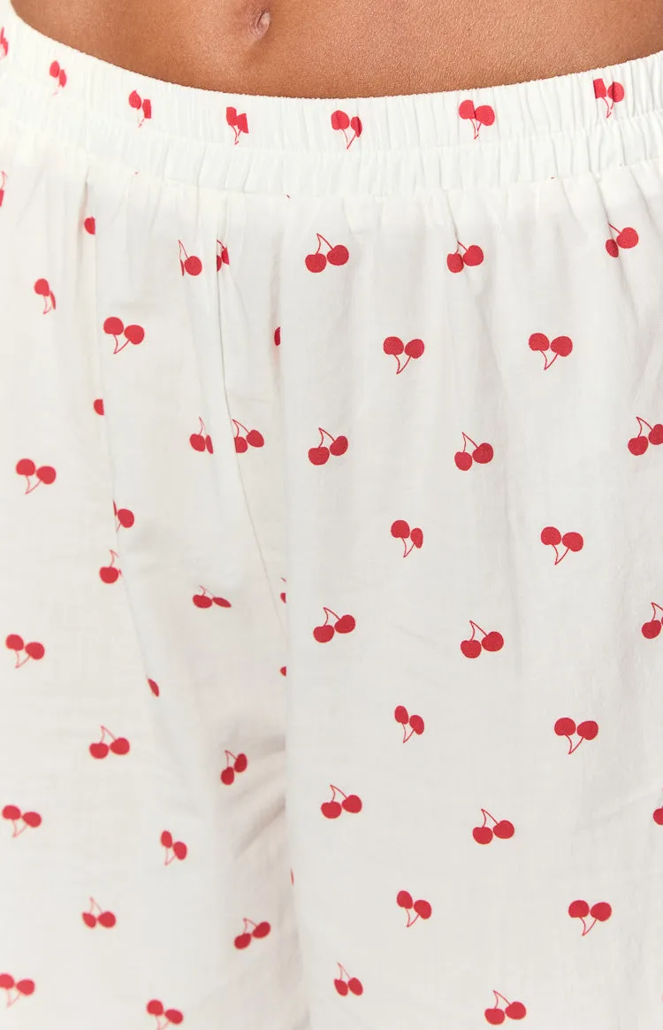 Alexea Cherry Print Pajama Pants