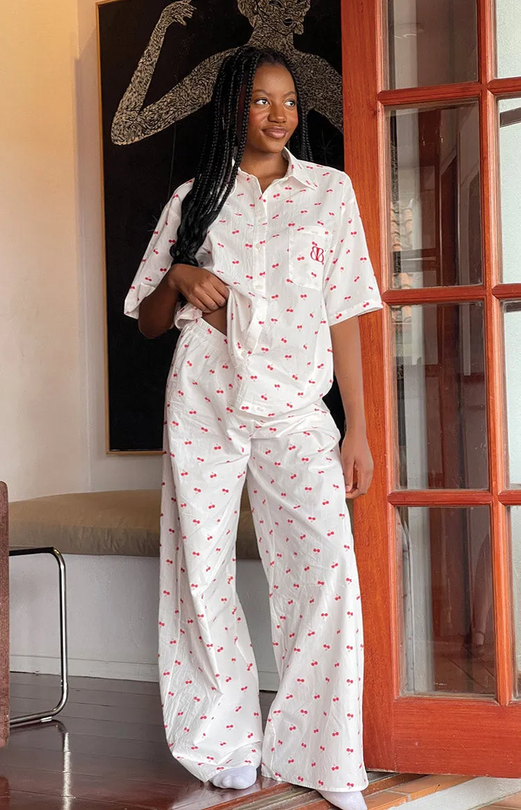 Alexea Cherry Print Pajama Pants