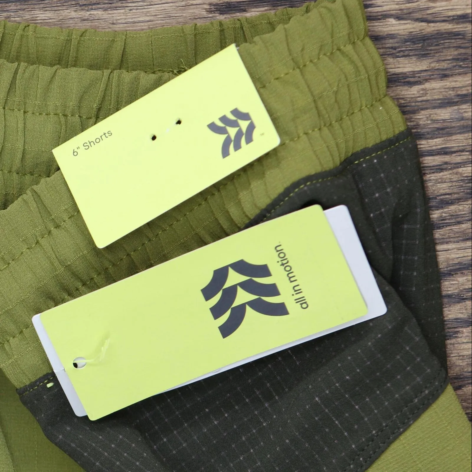 All In Motion Men's Trail Shorts 6" Inseam 87278979 Olive Green L