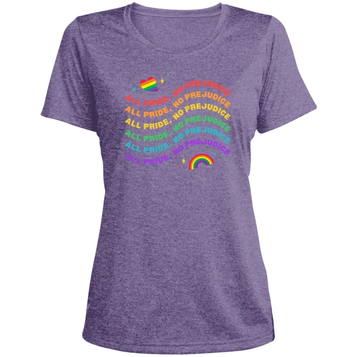 All Pride No Prejudice -- CLOSEOUT -- Ladies' Heather Scoop Neck Performance Tee