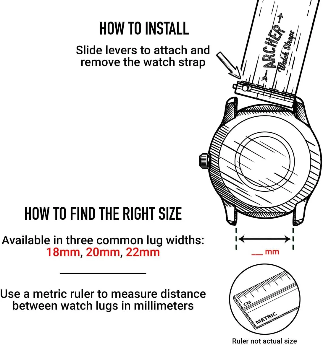 Archer Watch Straps - Premium Nylon Quick Release Watch Bands