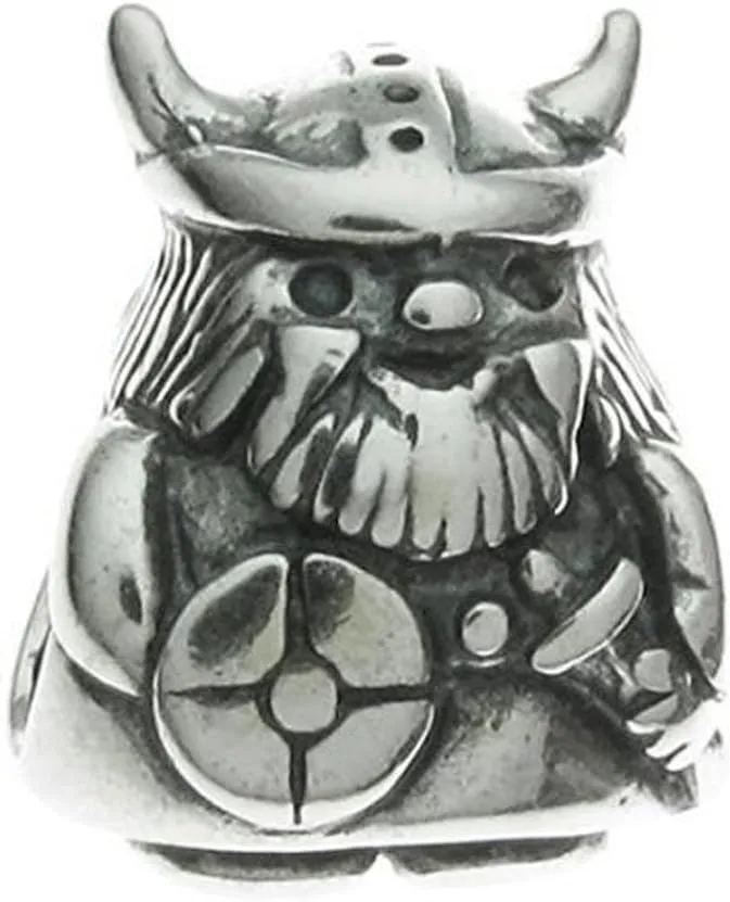 ARTCHARM Viking Warrior Charm - 925 Sterling Silver - Fits DIY European Bracelet