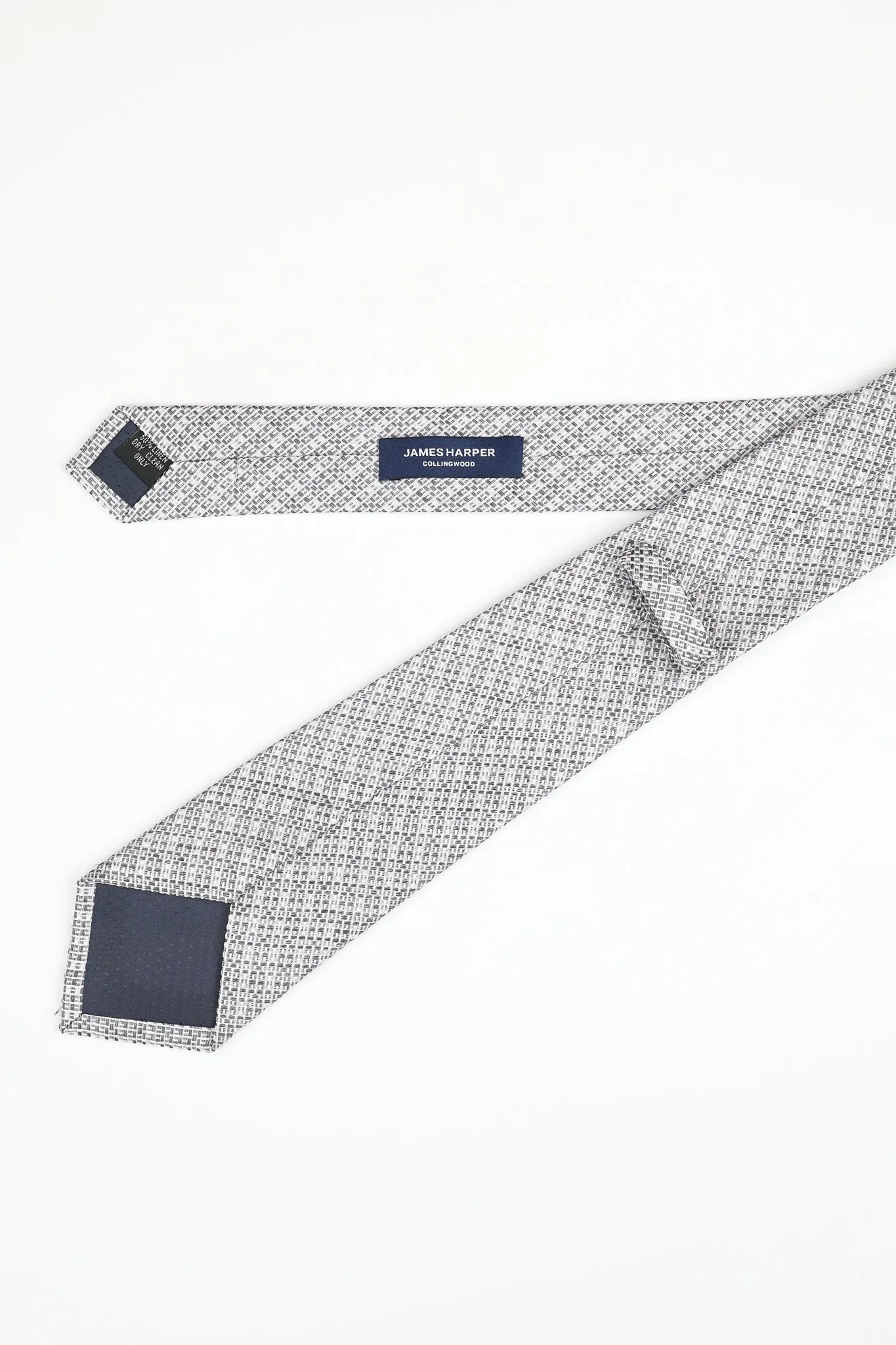 Ash Silk Linen Texture Tie