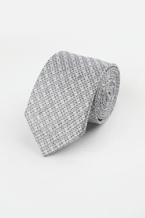 Ash Silk Linen Texture Tie