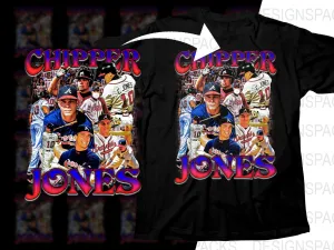 Atlanta Braves Chipper Jones Baseball Graphic Png Digital Download