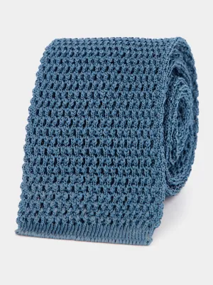Azure Knitted Tie