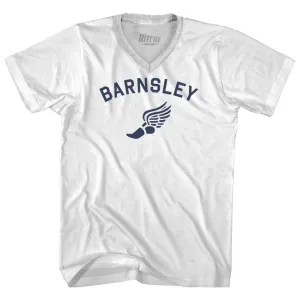 Barnsley Running Track Winged Foot-Adult Cotton V-neck T-shirt