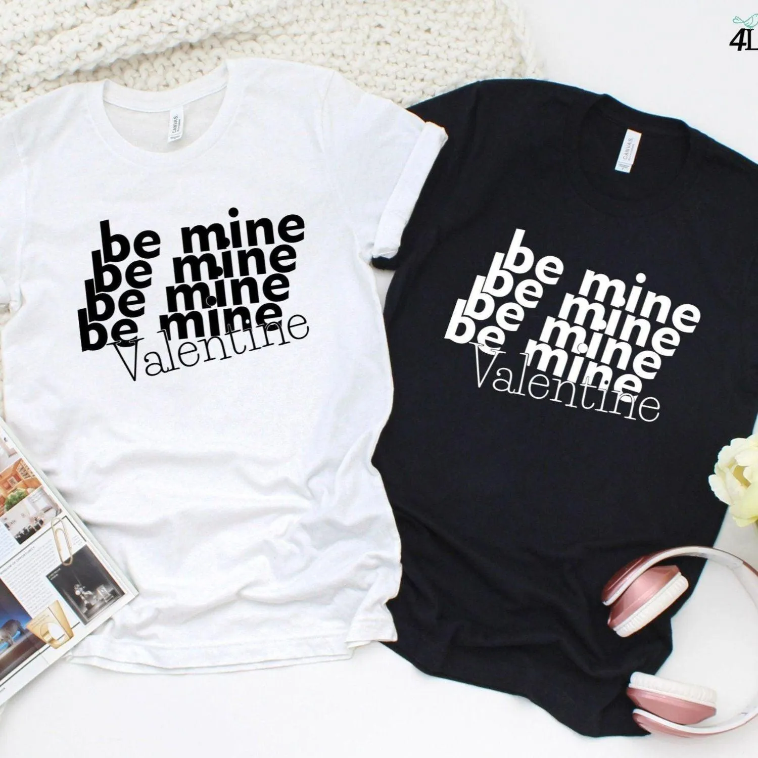Be Mine Valentine's Gift: Matching Set - Retro Love Shirt & Sweatshirt