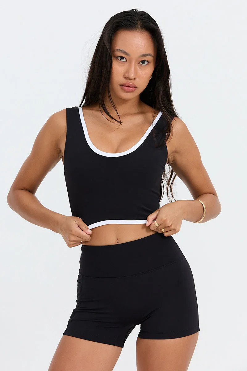BENOA Booty Shorts - Khaki, Black