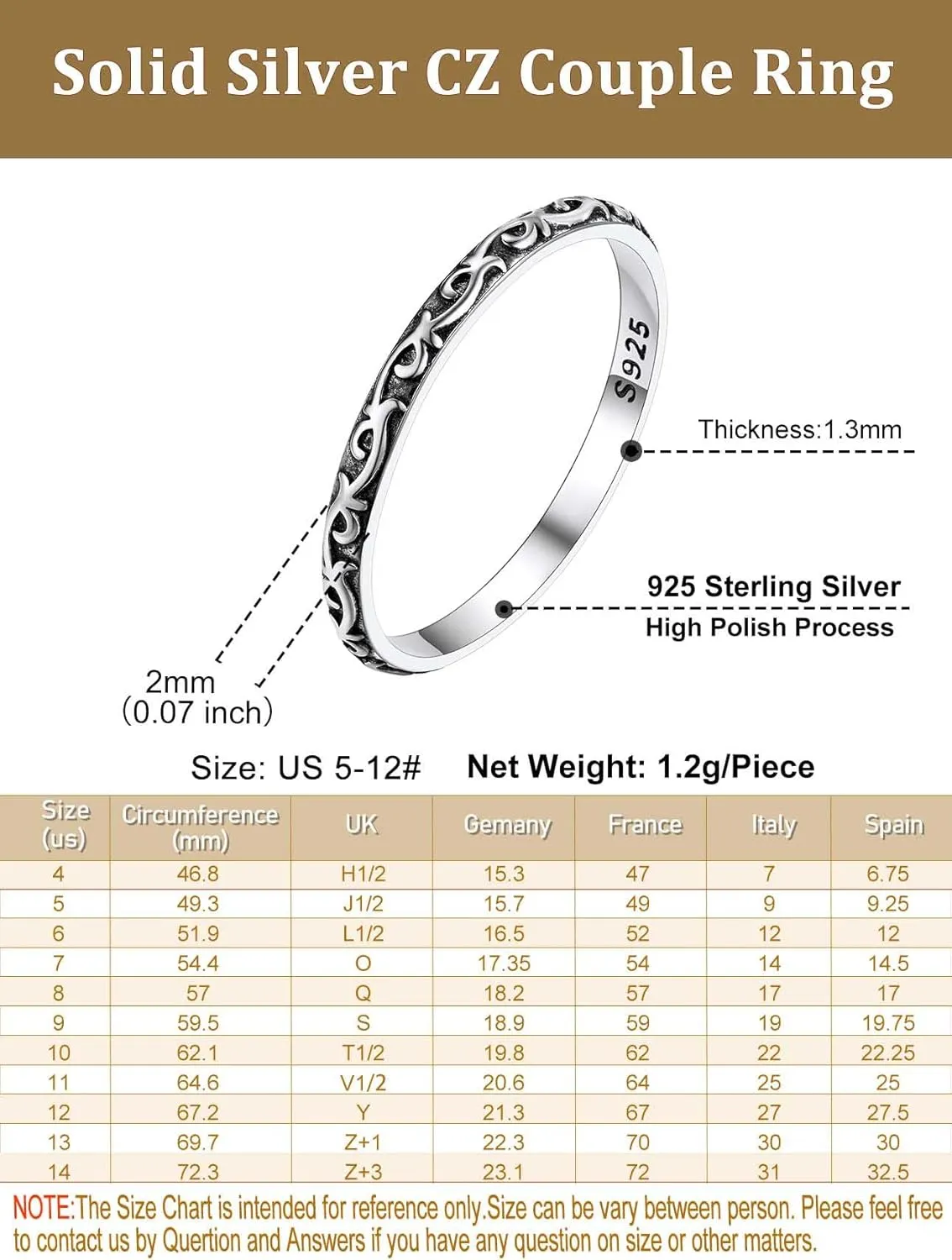 Bestyle Dainty Silver Celtic Knot/Evil Eye Ring - 2mm Slim Band Ring/ 3.5mm Spinning Rolling Ring, Thin Vintage Finger Thumb Ring for Women Girls, Gift Packaged