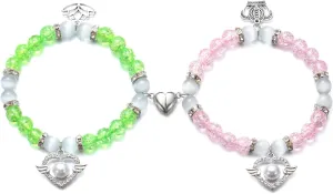 beyonday Matching Friendship Bracelets for Best Friend Heart Energy Stone Beads Couple Relationship Bracelets Valentines Day Gifts for Girlfriend Boyfriend Cosplay Costume Accessories