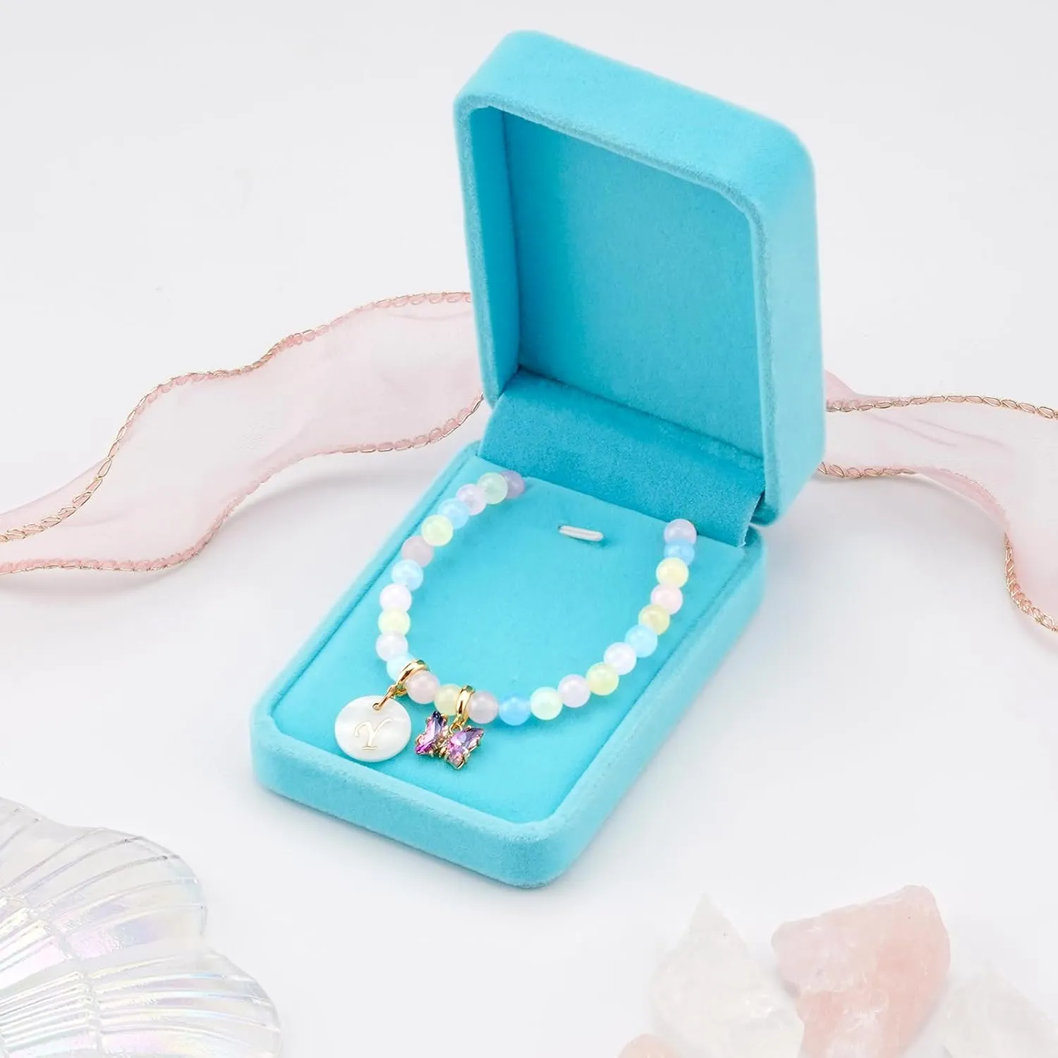 Birthstone Bracelet rose quartz bracelet Suitable as friendship bracelets birthday gifts for girls Flower Girl Gift dance recital gifts for girls july birthday gifts