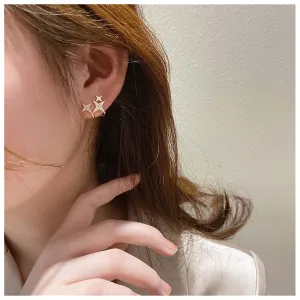 Boho Cz Star Stud Earrings Reteo Star Earrings North Star Ear Cuff Earrings Crystal Sunburst Earrings Jewelry for Women and Girls