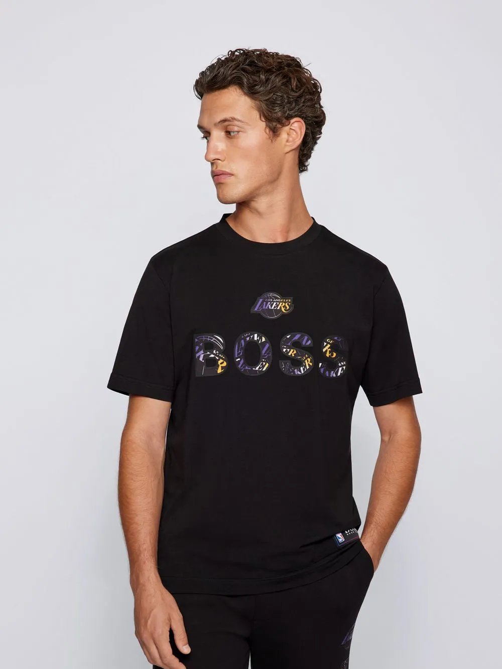 BOSS X NBA Lakers Logo T-Shirt Black