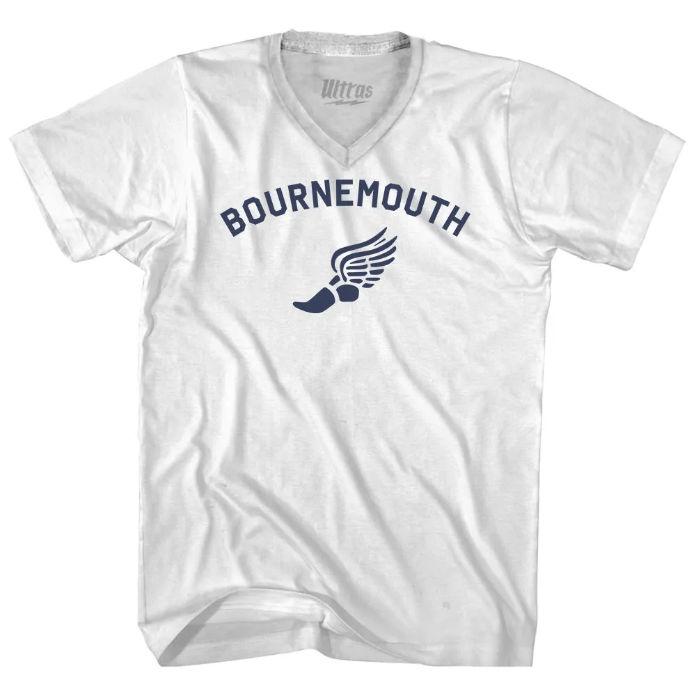 Bournemouth Running Track Winged Foot-Adult Cotton V-neck T-shirt