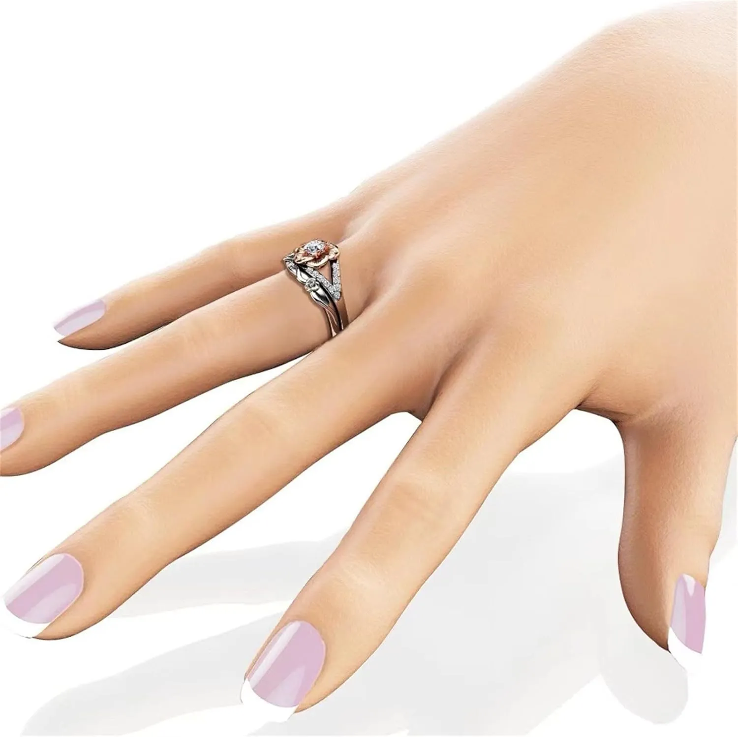 Boys Rings European And American Punk Wedding Ring Light Six Zircon Couple Engagement And Proposal Ring Stacking Rings Women