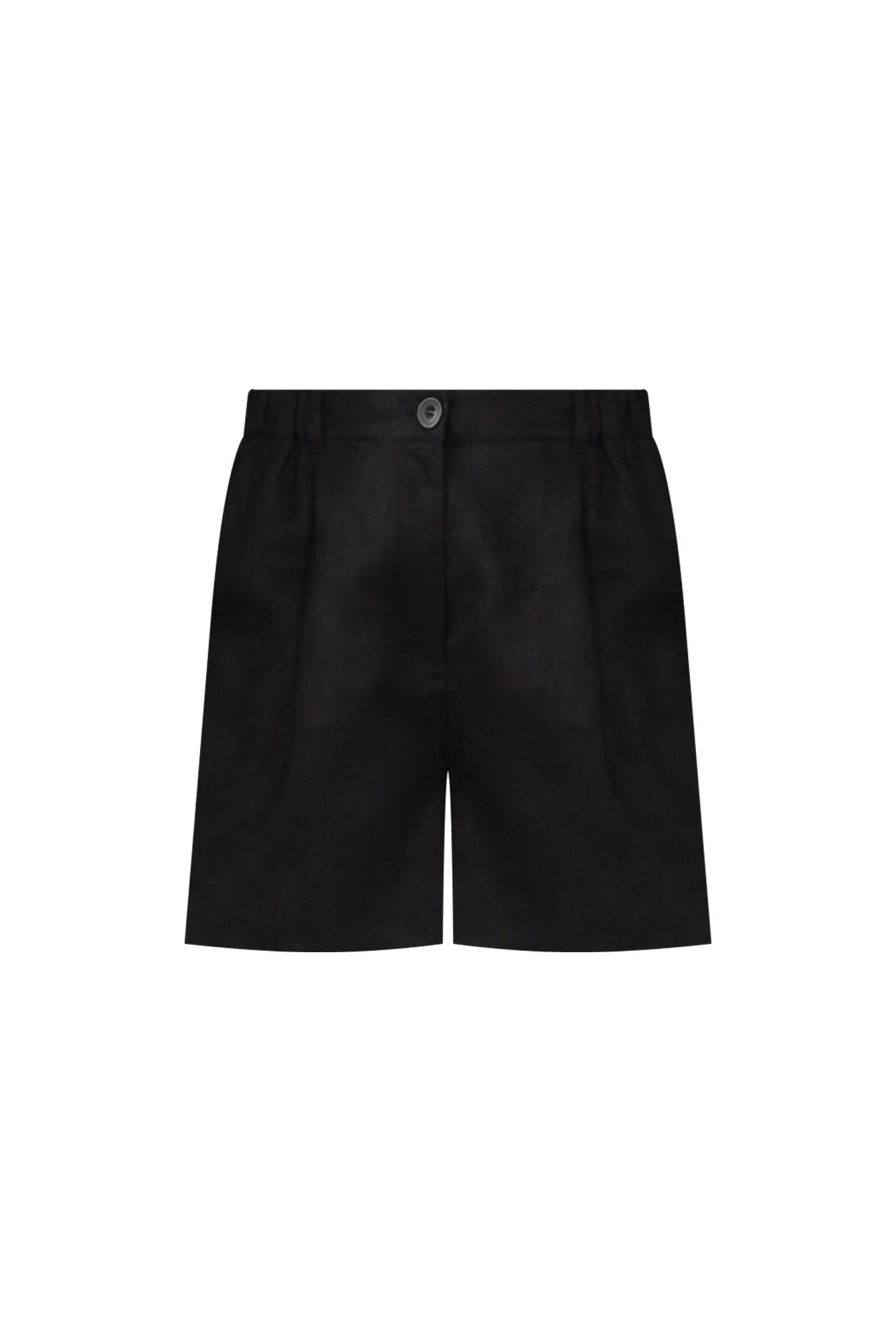 Britannia Black Linen Shorts