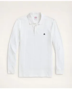 Brooks Brothers Men's Golden Fleece Big & Tall Stretch Supima Long-Sleeve Polo Shirt White