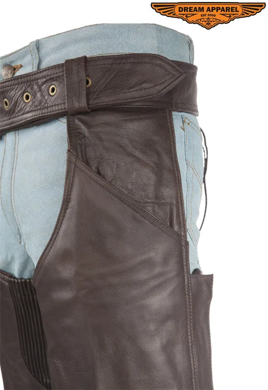 Brown Leather Chaps